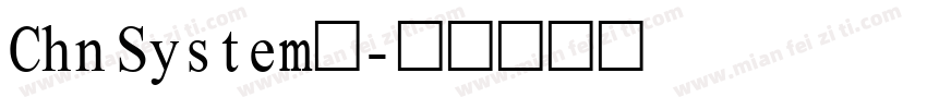 Chn System字字体转换